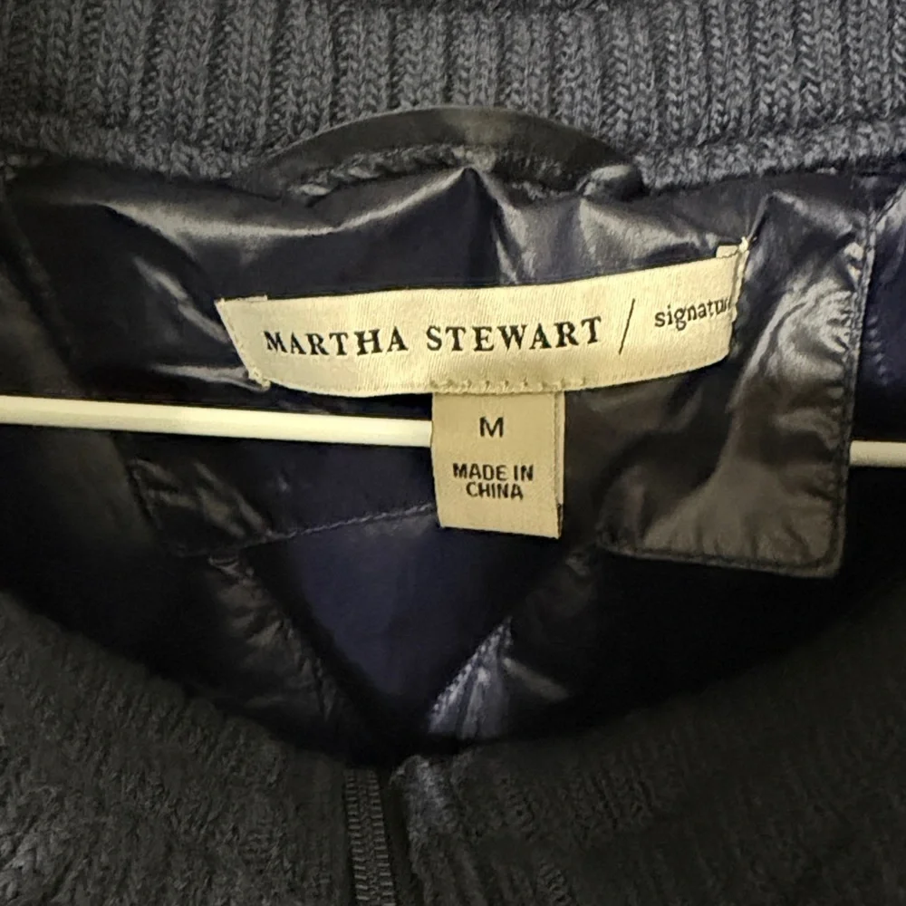 NWOT Martha Stewart Black Quilted Vest-v4